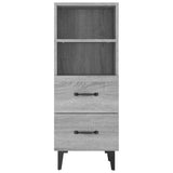 Dressoir 34,5x34x90 cm bewerkt hout grijs sonoma eikenkleurig - AllerleiShop