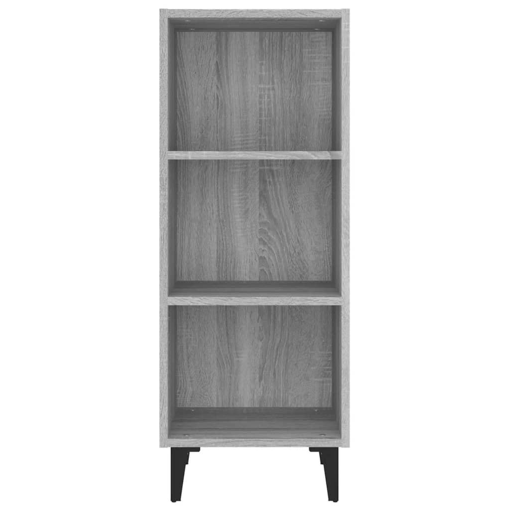 Dressoir 34,5x32,5x90 cm bewerkt hout grijs sonoma eikenkleurig - AllerleiShop