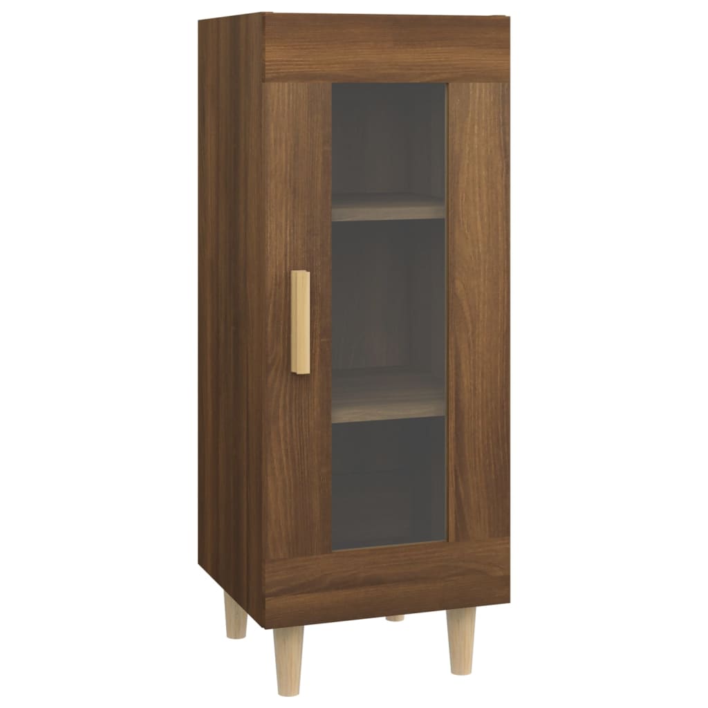 Dressoir 34,5x34x90 cm bewerkt hout bruin eikenkleur - AllerleiShop