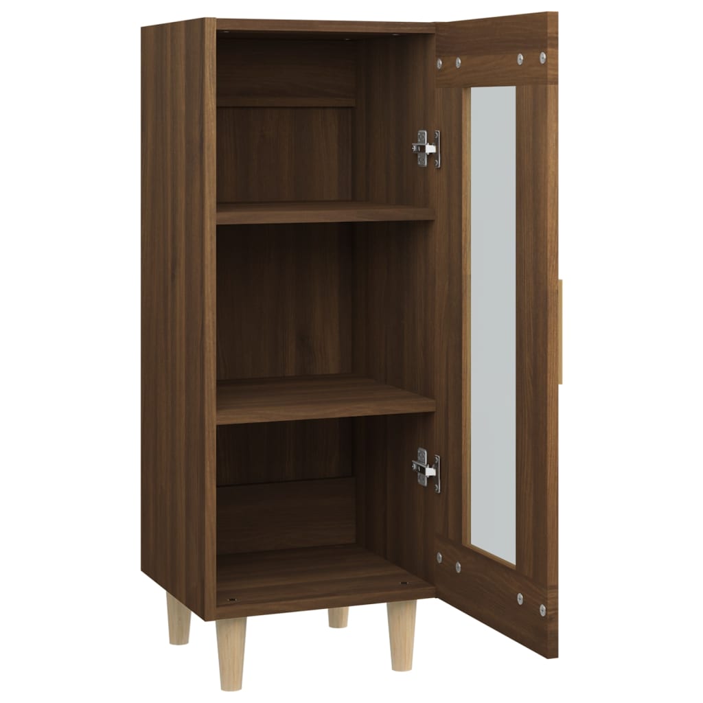 Dressoir 34,5x34x90 cm bewerkt hout bruin eikenkleur - AllerleiShop