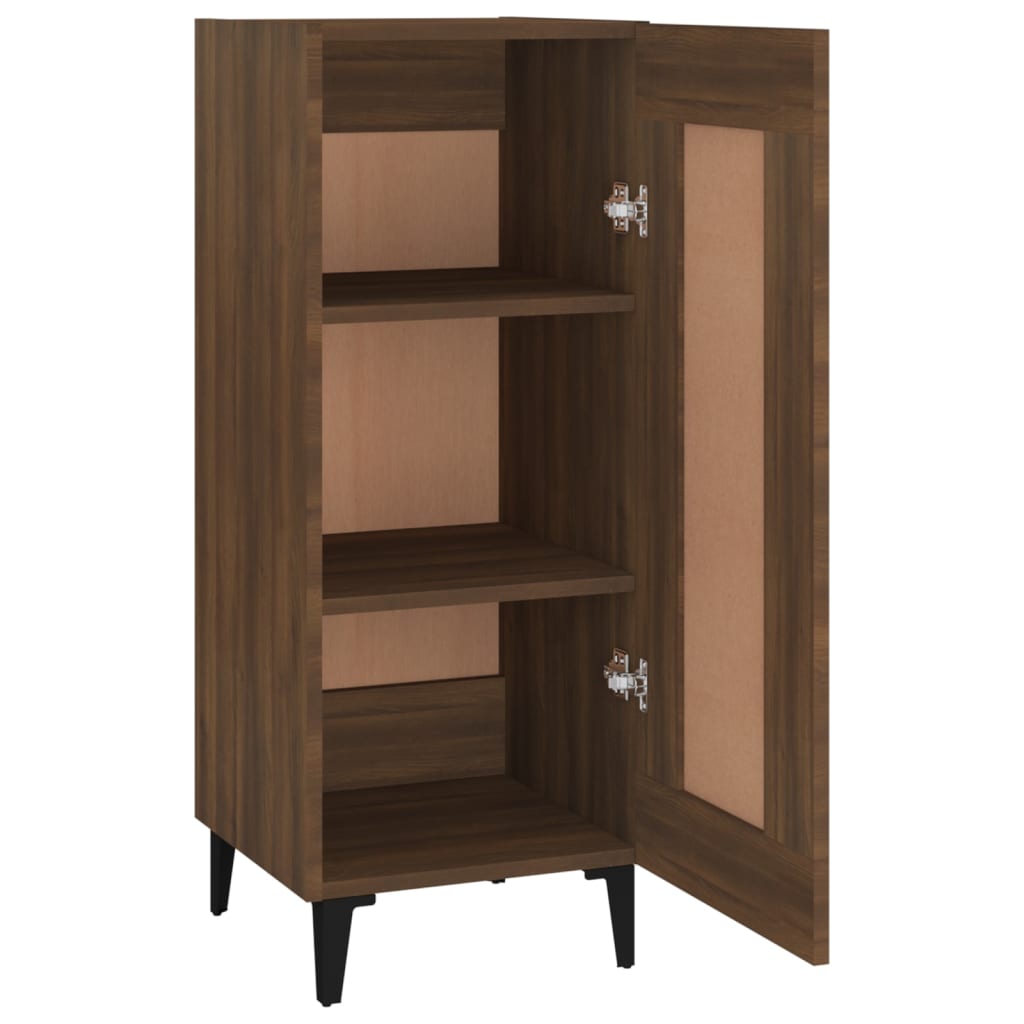 Dressoir 34,5x34x90 cm bewerkt hout bruin eikenkleur - AllerleiShop