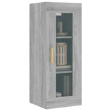 Wandkast 34,5x34x90 cm grijs sonoma eikenkleurig - AllerleiShop