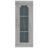 Wandkast 34,5x34x90 cm grijs sonoma eikenkleurig - AllerleiShop