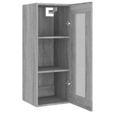 Wandkast 34,5x34x90 cm grijs sonoma eikenkleurig - AllerleiShop