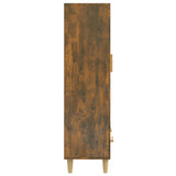 Hoge kast 70x31x115 cm bewerkt hout gerookt eikenkleurig - AllerleiShop