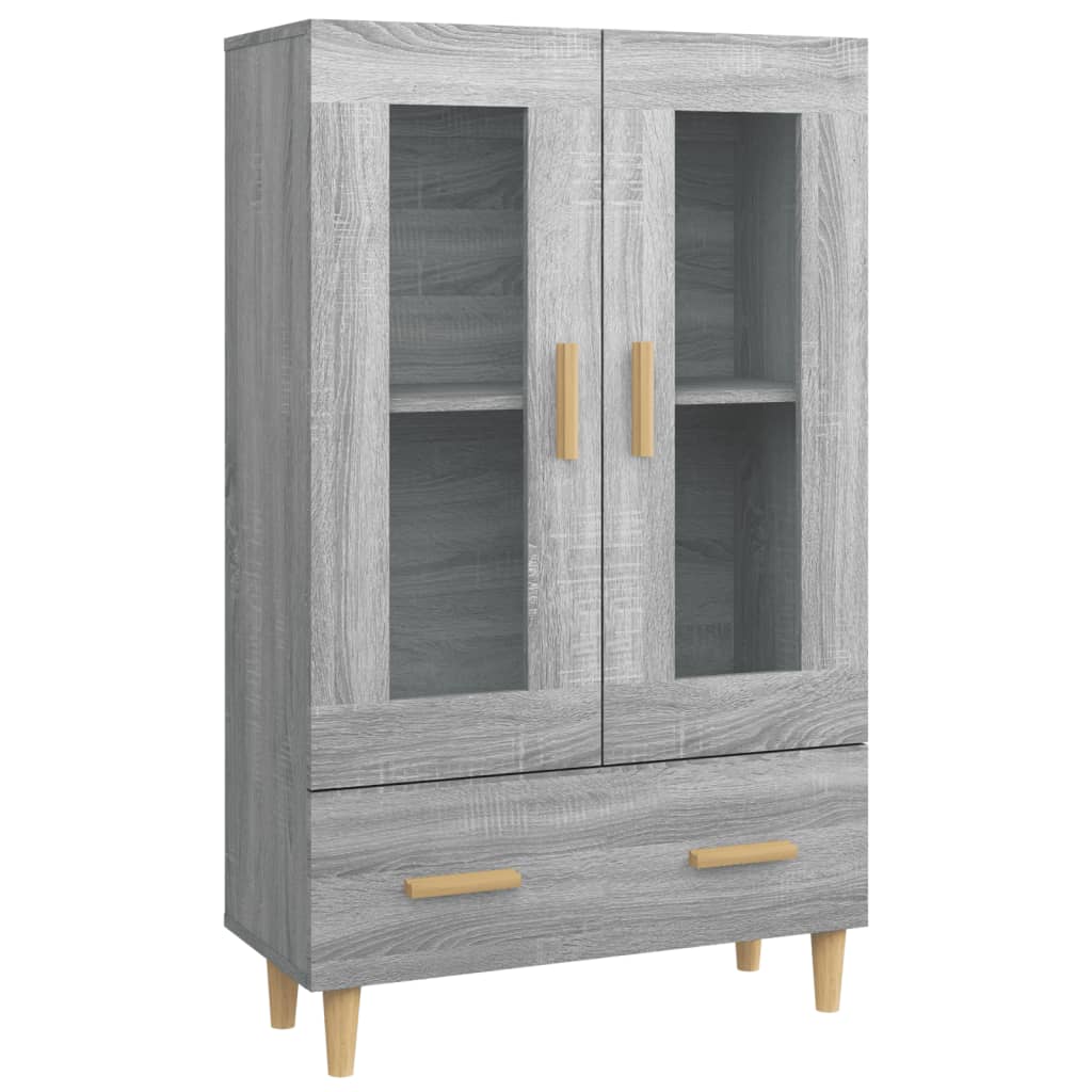 Hoge kast 70x31x115 cm bewerkt hout grijs sonoma eikenkleurig - AllerleiShop