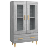 Hoge kast 70x31x115 cm bewerkt hout grijs sonoma eikenkleurig - AllerleiShop