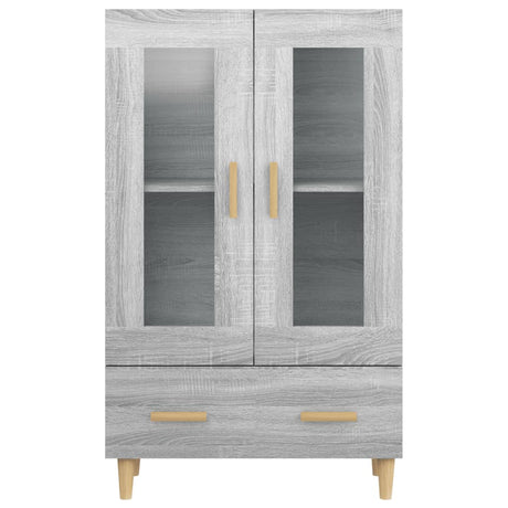 Hoge kast 70x31x115 cm bewerkt hout grijs sonoma eikenkleurig - AllerleiShop