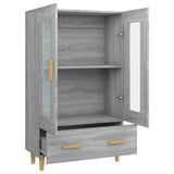 Hoge kast 70x31x115 cm bewerkt hout grijs sonoma eikenkleurig - AllerleiShop