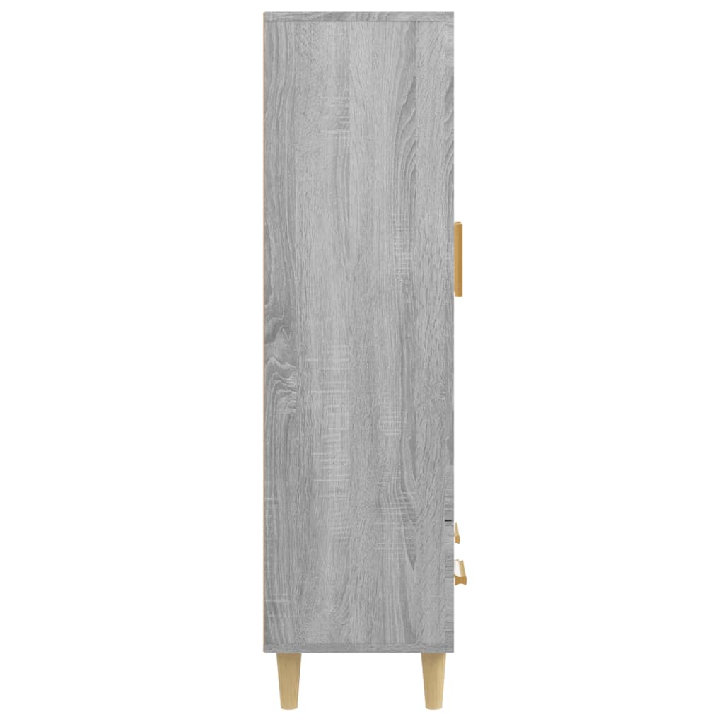 Hoge kast 70x31x115 cm bewerkt hout grijs sonoma eikenkleurig - AllerleiShop