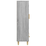 Hoge kast 70x31x115 cm bewerkt hout grijs sonoma eikenkleurig - AllerleiShop