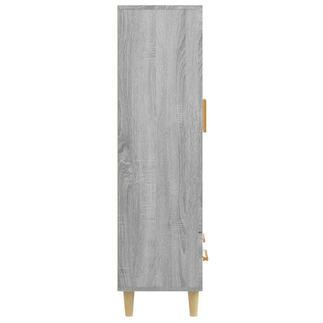 Hoge kast 70x31x115 cm bewerkt hout grijs sonoma eikenkleurig - AllerleiShop