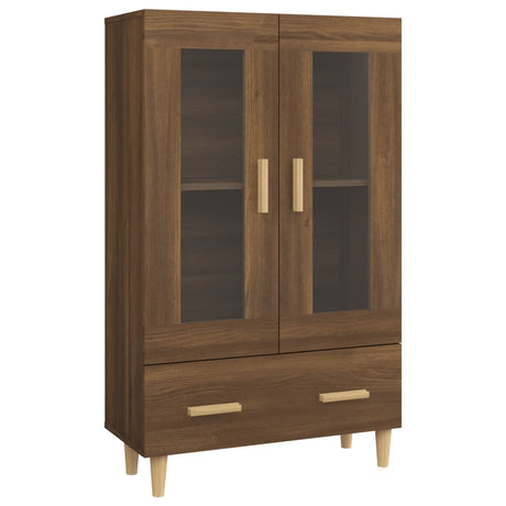 Hoge kast 70x31x115 cm bewerkt hout bruin eikenkleur - AllerleiShop