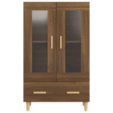 Hoge kast 70x31x115 cm bewerkt hout bruin eikenkleur - AllerleiShop