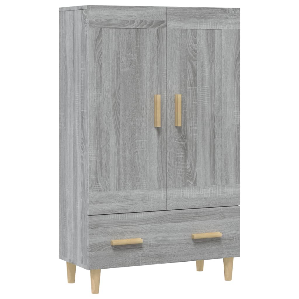 Hoge kast 70x31x115 cm bewerkt hout grijs sonoma eikenkleurig - AllerleiShop