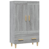 Hoge kast 70x31x115 cm bewerkt hout grijs sonoma eikenkleurig - AllerleiShop