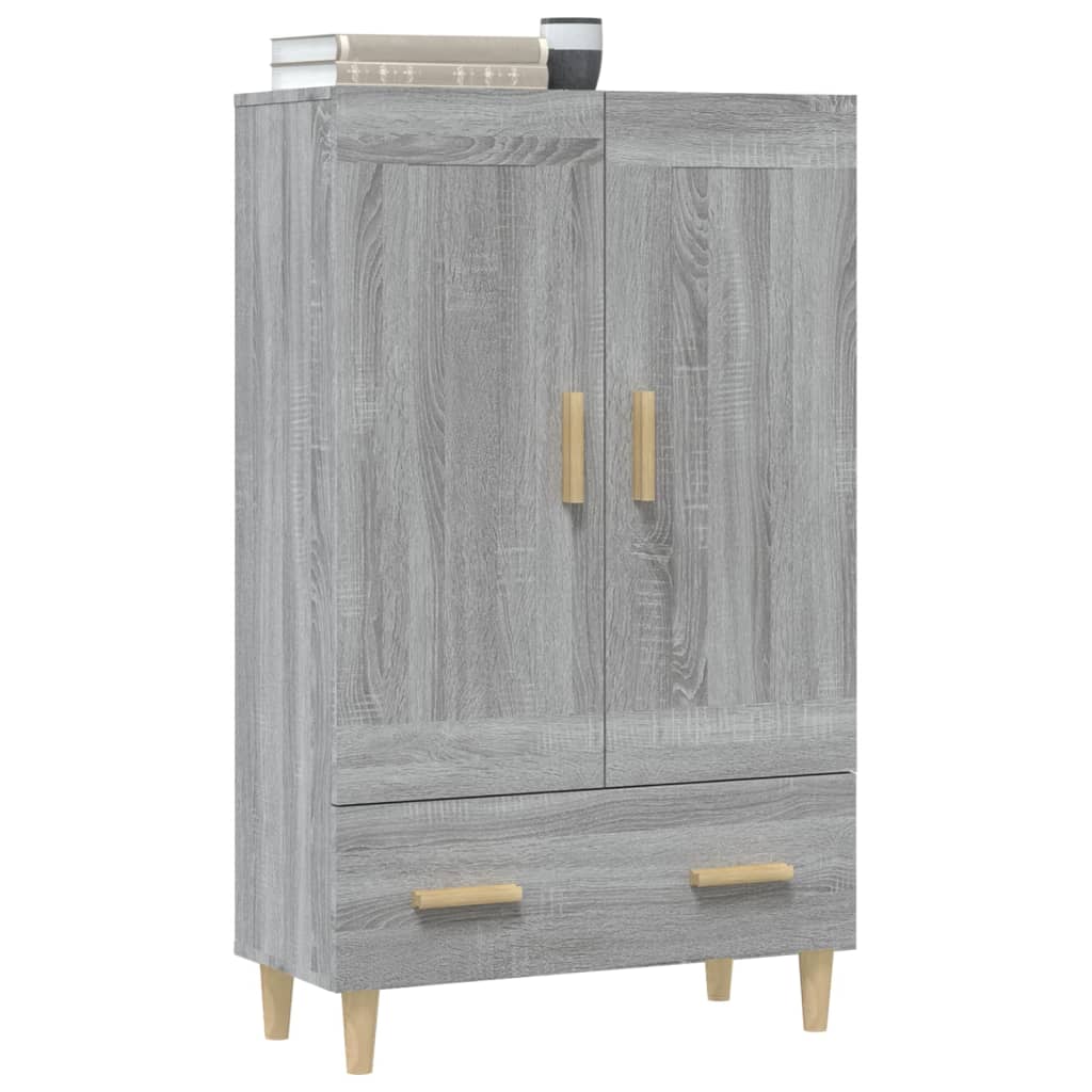 Hoge kast 70x31x115 cm bewerkt hout grijs sonoma eikenkleurig - AllerleiShop