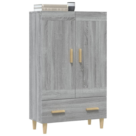 Hoge kast 70x31x115 cm bewerkt hout grijs sonoma eikenkleurig - AllerleiShop