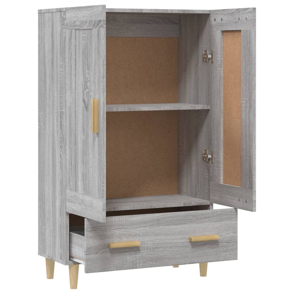 Hoge kast 70x31x115 cm bewerkt hout grijs sonoma eikenkleurig - AllerleiShop