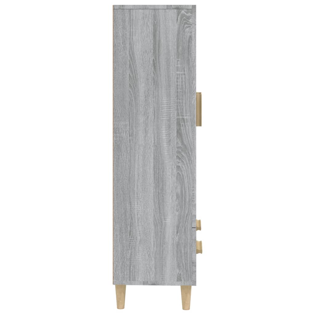 Hoge kast 70x31x115 cm bewerkt hout grijs sonoma eikenkleurig - AllerleiShop