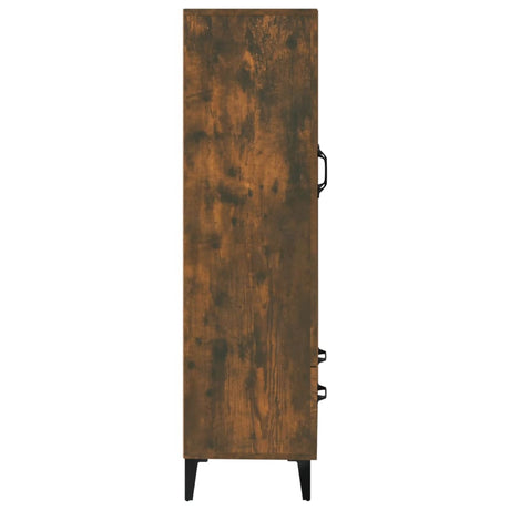 Hoge kast 70x31x115 cm bewerkt hout gerookt eikenkleurig - AllerleiShop