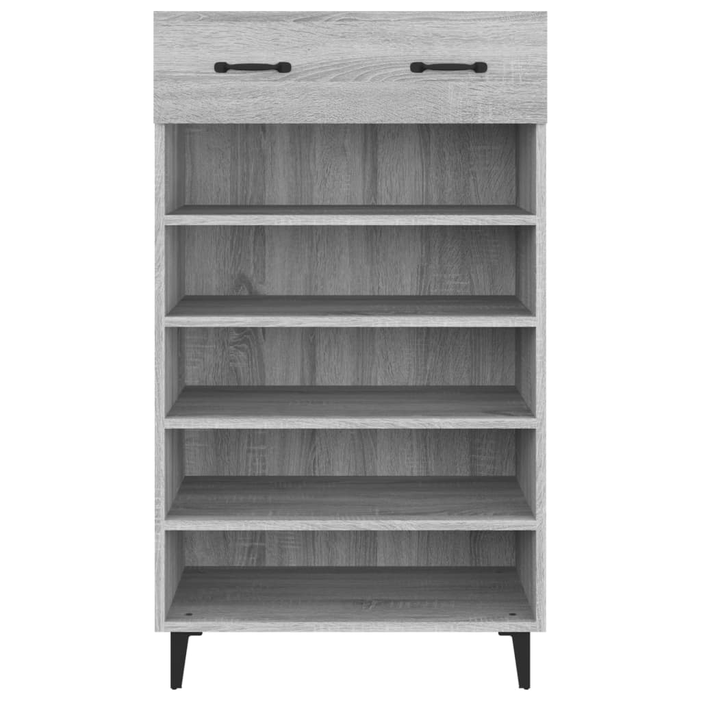 Schoenenkast 60x35x105 cm bewerkt hout grijs sonoma eikenkleur - AllerleiShop