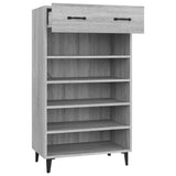 Schoenenkast 60x35x105 cm bewerkt hout grijs sonoma eikenkleur - AllerleiShop