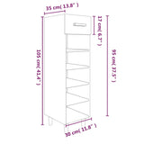 Schoenenkast 30x35x105 cm bewerkt hout gerookt eikenkleurig - AllerleiShop