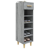 Schoenenkast 30x35x105 cm bewerkt hout grijs sonoma eikenkleur - AllerleiShop