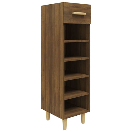 Schoenenkast 30x35x105 cm bewerkt hout bruin eikenkleur - AllerleiShop