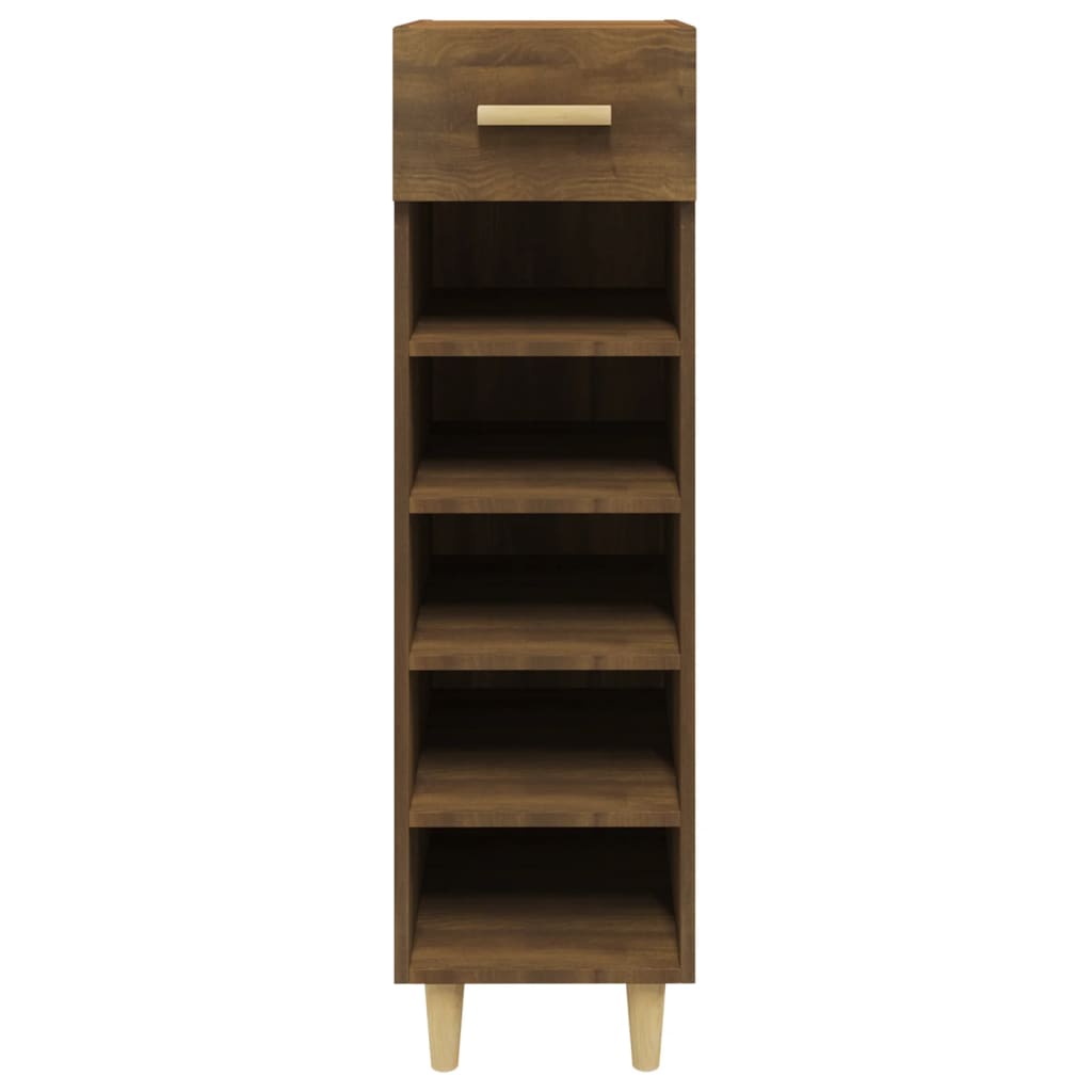 Schoenenkast 30x35x105 cm bewerkt hout bruin eikenkleur - AllerleiShop