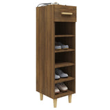 Schoenenkast 30x35x105 cm bewerkt hout bruin eikenkleur - AllerleiShop