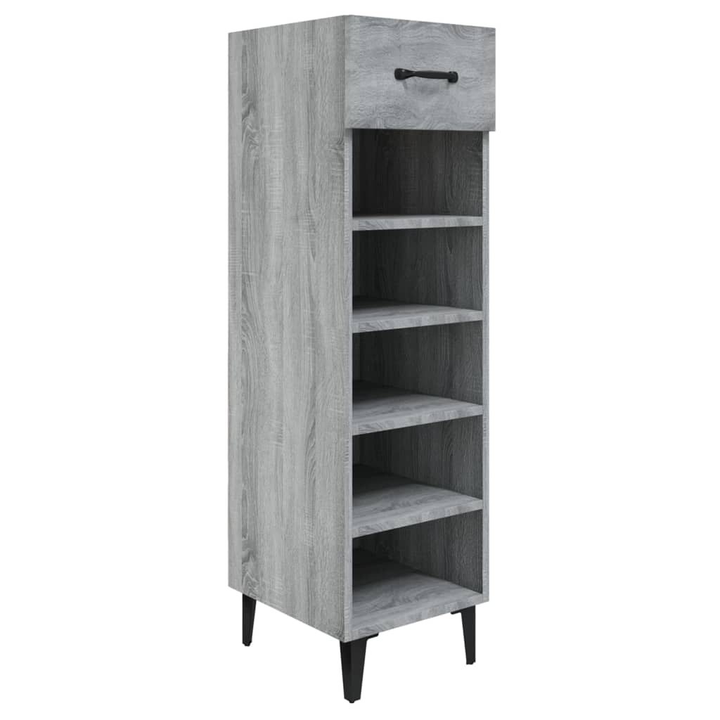 Schoenenkast 30x35x105 cm bewerkt hout grijs sonoma eikenkleur - AllerleiShop