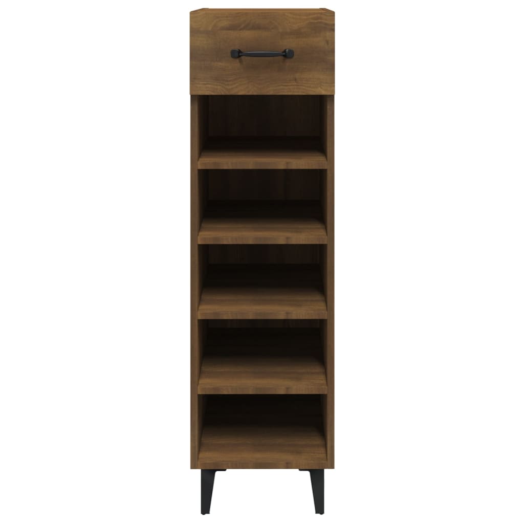 Schoenenkast 30x35x105 cm bewerkt hout bruin eikenkleur - AllerleiShop