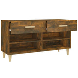 Schoenenkast 102x35x55 cm bewerkt hout gerookt eikenkleurig - AllerleiShop