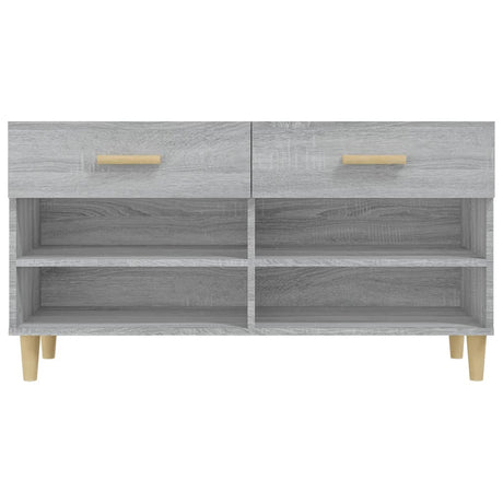 Schoenenkast 102x35x55 cm bewerkt hout grijs sonoma eikenkleur - AllerleiShop