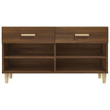 Schoenenkast 102x35x55 cm bewerkt hout bruin eikenkleur - AllerleiShop