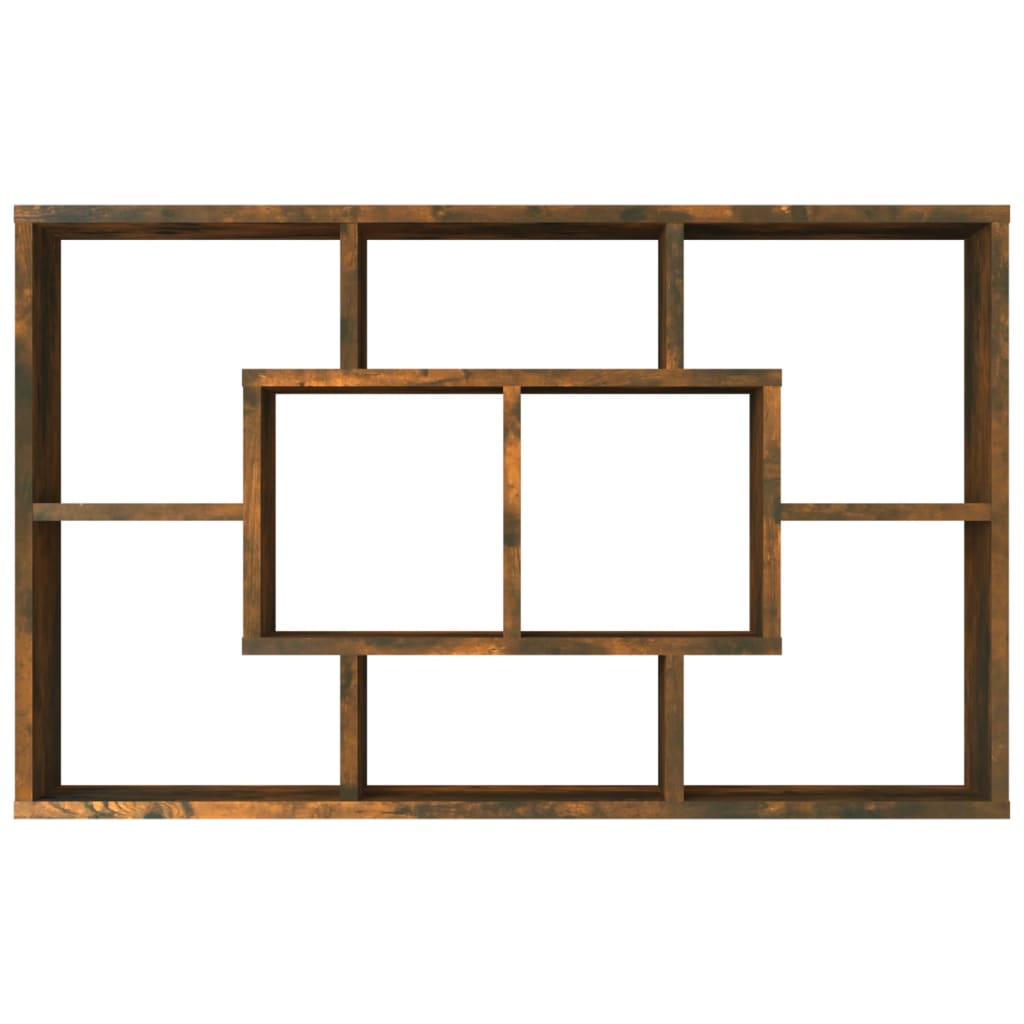 Wandschap 85x16x52,5 cm bewerkt hout gerookt eikenkleurig - AllerleiShop