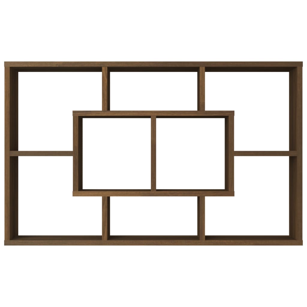 Wandschap 85x16x52,5 cm bewerkt hout bruin eikenkleur - AllerleiShop