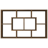 Wandschap 85x16x52,5 cm bewerkt hout bruin eikenkleur - AllerleiShop