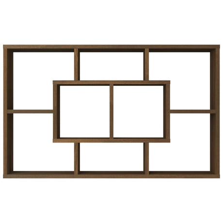 Wandschap 85x16x52,5 cm bewerkt hout bruin eikenkleur - AllerleiShop