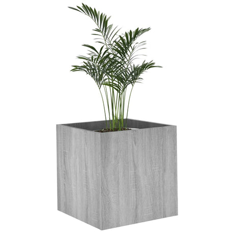 Plantenbak 40x40x40 cm bewerkt hout grijs sonoma eiken - AllerleiShop