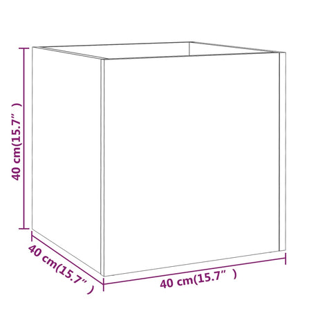 Plantenbak 40x40x40 cm bewerkt hout grijs sonoma eiken - AllerleiShop