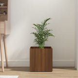 Plantenbak 40x40x40 cm bewerkt hout bruineiken - AllerleiShop