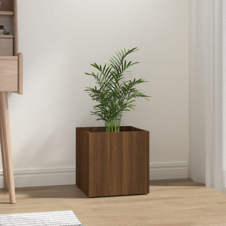 Plantenbak 40x40x40 cm bewerkt hout bruineiken - AllerleiShop