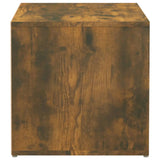 Opbergbox met lade 40,5x40x40 cm bewerkt hout gerookt eiken - AllerleiShop