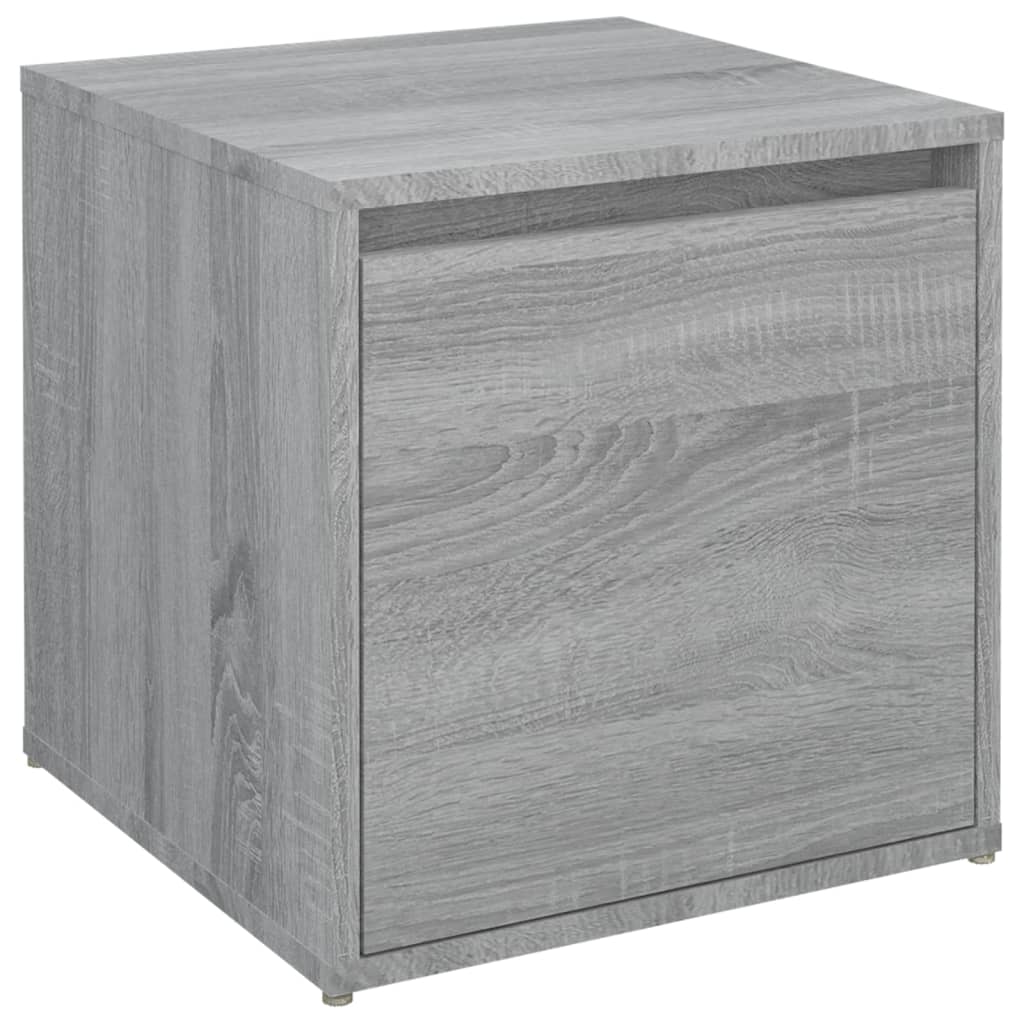 Opbergbox met lade 40,5x40x40 cm bewerkt hout grijs sonoma eik - AllerleiShop