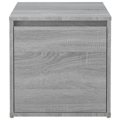 Opbergbox met lade 40,5x40x40 cm bewerkt hout grijs sonoma eik - AllerleiShop