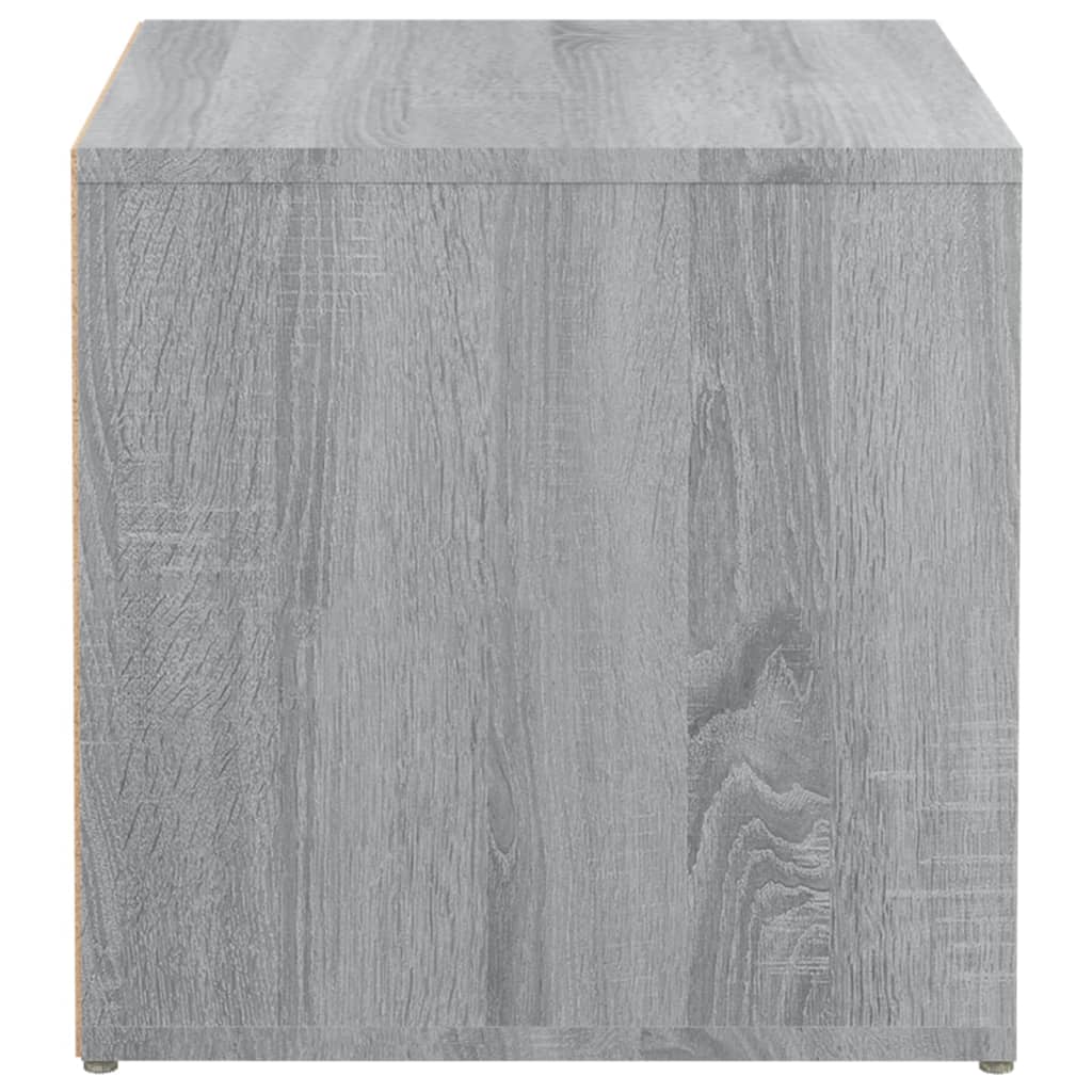 Opbergbox met lade 40,5x40x40 cm bewerkt hout grijs sonoma eik - AllerleiShop