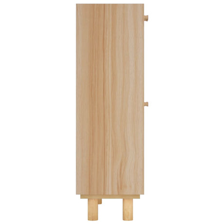 Schoenenkast 52x25x80 cm bewerkt hout & natuurlijk rattan bruin - AllerleiShop